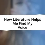 How Literature Helps Me Find My Voice