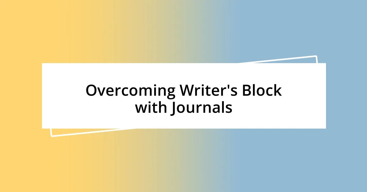 Overcoming Writer