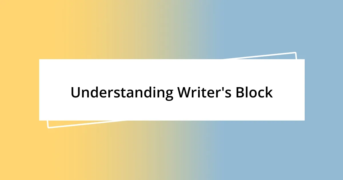 Understanding Writer